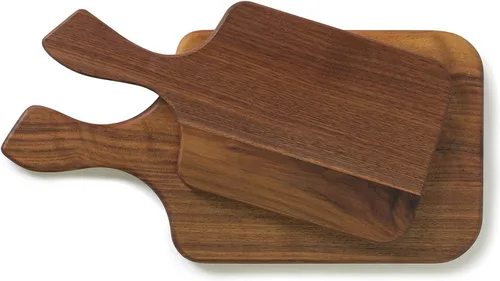 Miniatura 6 de Brazos Home Tabla de cortar de madera de nogal oscuro para cocina, paquete de 2, tabla de cortar, tabla de queso de madera, sin sazonar, incluye