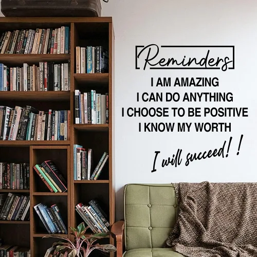 Miniatura 4 de Calcomanías de vinilo con texto en inglés "I Am Amazing I Can Do Anything", para sala de estar, dormitorio, oficina, escuela, aula, decoración