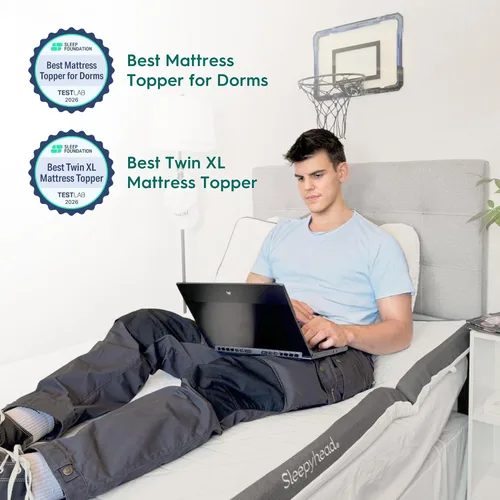 Miniatura 5 de Sleepyhead - Cubrecolchón matrimonial de 3 pulgadas, de espuma viscoelástica con infusión de gel con funda lavable, esencial para dormitorio