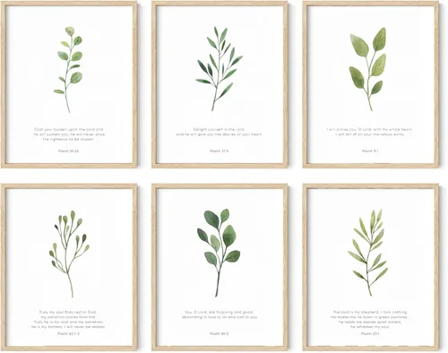 Miniatura 12 de HAUS AND HUES Decoración de pared con versículos bíblicos, juego de 6 impresiones artísticas de las Escrituras cristianas, decoración de pared