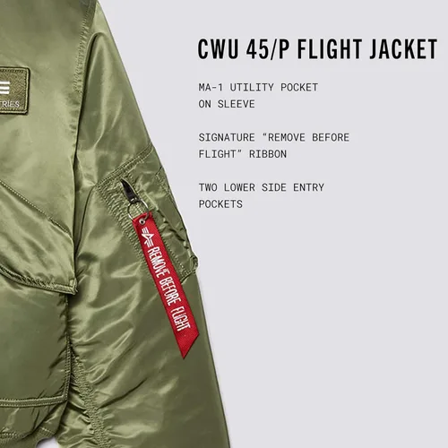 Miniatura 3 de Alpha Industries CWU 45P Flight Chaqueta para hombre, marino