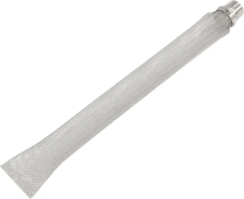 Pantalla de ebullición de Bazooka de 12 pulgadas, tubo de filtro de cerveza de acero inoxidable 304 reutilizable con accesorio de tubería (1/2