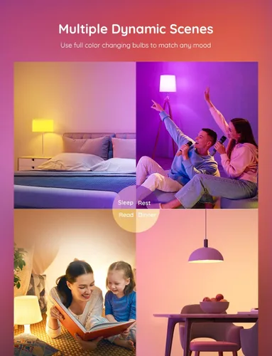 Miniatura 4 de Govee Bombillas inteligentes, bombilla que cambia de color, funciona con Alexa y Google Assistant, 16 millones de colores RGBWW, bombillas LED WiFi