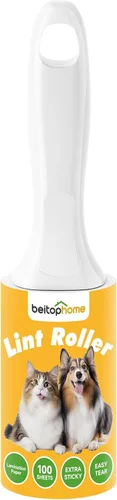 Miniatura 14 de Rodillo de pelusa extra adhesivo para pelo de mascotas, 600 hojas con 2 asas reforzadas, rodillo resistente para pelusa para ropa, sofá, muebles