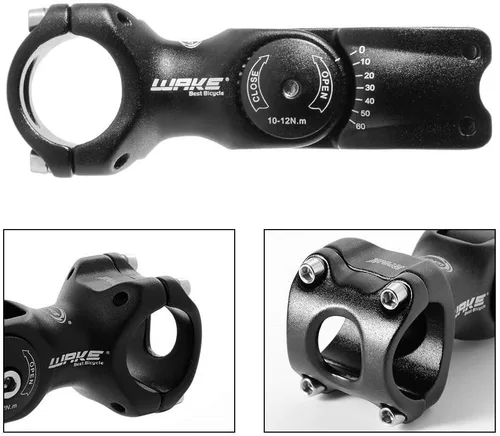 Miniatura 5 de Aleación de aluminio 0-60 grados 4.331 in ajustable para manillar de bicicleta, extensor elevador para bicicleta, bicicleta de montaña MTB