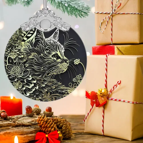 Miniatura 6 de Adornos de decoración de Navidad, adorno de vitral, adornos para árbol de Navidad, adorno de regalo 2025, regalo de Navidad para amigos, familiares