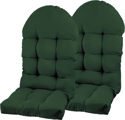 Miniatura 16 de Cojín para silla Adirondack, cojín para silla mecedora 44x19.4x4 pulgadas, cojines de respaldo alto para patio de arriba y abajo con lazos