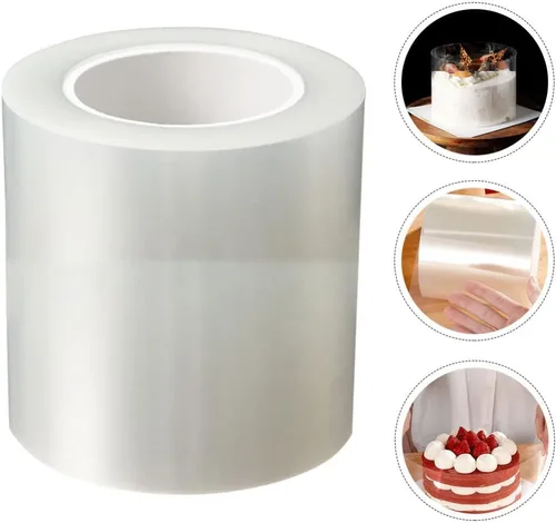Miniatura 9 de iplusmile 1 rollo de collar transparente para pastel de mousse para decoración de pasteles de acetato transparente para bordes elegantes, fácil