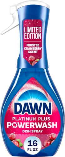 Dawn Powerwash en aerosol, jabón para platos, líquido para lavavajillas, suministros de limpieza, arándano esmerilado, 1 kit de inicio, 16 onzas