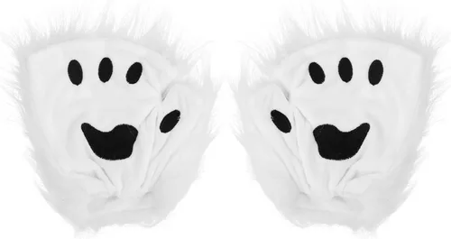 Miniatura 79 de Guantes de garra para disfraz de Halloween, medio dedo, lobo, oso, gato, guantes, guantes de piel sintética para mascarada, cosplay, utilería de mano