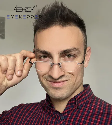 Miniatura 2 de Eyekepper Paquete de 4 lentes de lectura sin montura para mujeres y hombres, lectores de media luna +0.50