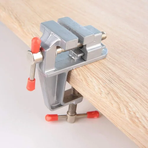 Miniatura 8 de Mini tornillo de banco de mesa, Mini abrazadera de mesa de joyero, Mini abrazadera de mesa Vice de banco pequeño, Soporte de banco de trabajo