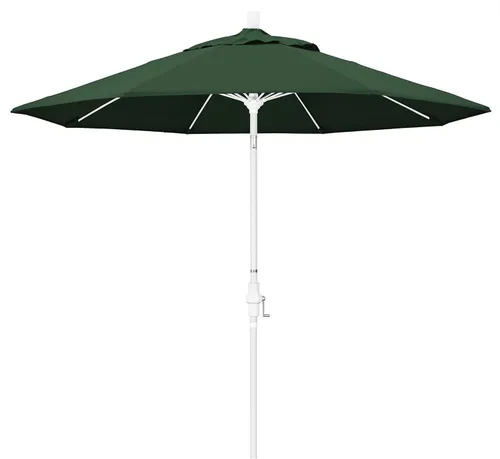 Miniatura 28 de California Umbrella paraguas de tela Olefin de 9 pies de fibra de vidrio de elevación basculante mercado de aluminio, paraguas con poste de bronce