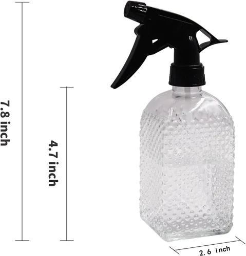 Miniatura 2 de OFFIDIX Pulverizador de Vidrio para Plantas con Boquilla Ajustable para Plantas de Interior y Limpieza Transparente