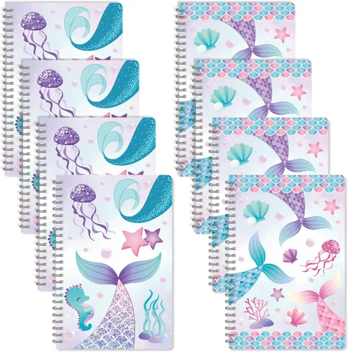 Miniatura 12 de B1ykin Cuadernos en espiral A5, 2 unidades, 50 hojas, 100 páginas, encuadernados con alambre, regalo de agradecimiento al profesor, cuaderno