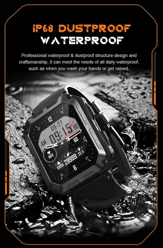 Miniatura 9 de Gravity C20 Pro - Reloj inteligente resistente de 1.83 pulgadas, resistente al agua IP68, llamada Bluetooth, voz AI, más de 100 modos deportivos