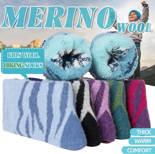 Miniatura 3 de Eocom 6 pares de calcetines de invierno cálidos de lana para niños y niñas