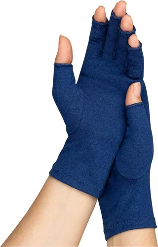 Miniatura 10 de GRACE & ABLE Guantes de compresión para artritis - Dedo abierto, mezcla de algodón, soporte de mano ligero y transpirable