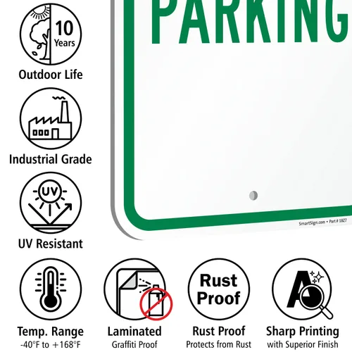 Miniatura 7 de SmartSign Letrero de "Estacionamiento para visitantes" Aluminio de 12 x 18 pulgadas