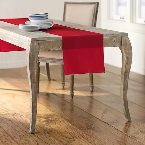 Miniatura 4 de LA Linen™ mantel de popelina de poliéster de 14 por 108 pulgadas Blanco P