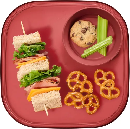 Miniatura 12 de Madesmart Dipware - Plato de comedor reutilizable, bandeja para servir aperitivos y aperitivos, sándwiches, humus, salsas, cuenco apilable