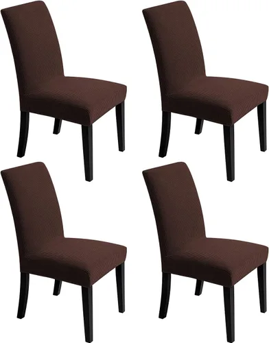 Miniatura 15 de Fundas para silla de comedor – Fundas elásticas para silla, protector decorativo impermeable, desmontables, lavables y elásticas, de licra