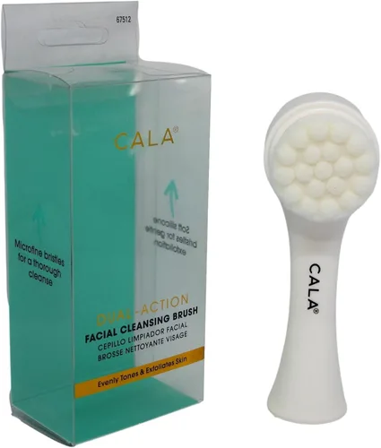 Miniatura 7 de CALA Cepillo de limpieza facial de doble acción (menta), cerdas suaves superfinas que limpian profundamente los poros, elimina el aceite