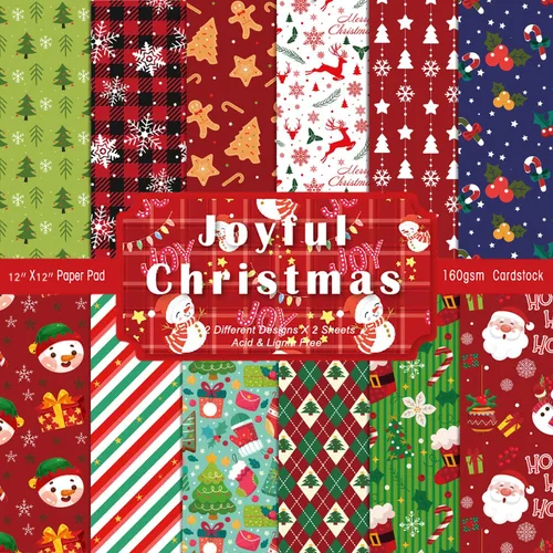 Miniatura 26 de YASMEN Papel de álbum de recortes de doble cara de 12 x 12 pulgadas, suministros bohemios para álbumes de recortes, papel de manualidades