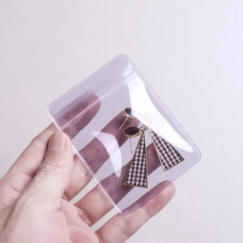 Miniatura 6 de DOERDO - 100 bolsas de plástico transparente de PVC para joyas, antioxidación, con cremallera, antideslustre, para embalaje, joyas, aretes, anillos
