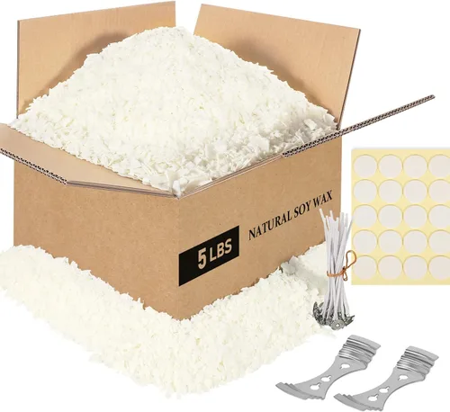 Miniatura 9 de SAEUYVB Cera de vela de soja natural y cera de vela de soja para hacer velas, 2 libras de cera de soja para hacer velas, cera de vela de soja