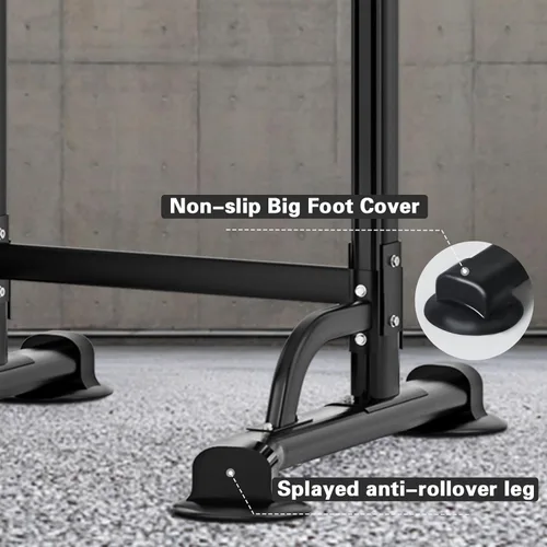 Miniatura 6 de Soges Power Tower - Estación de barras de tracción y fondos, estación de fondos con soporte independiente para gimnasio en casa, equipo de Negro