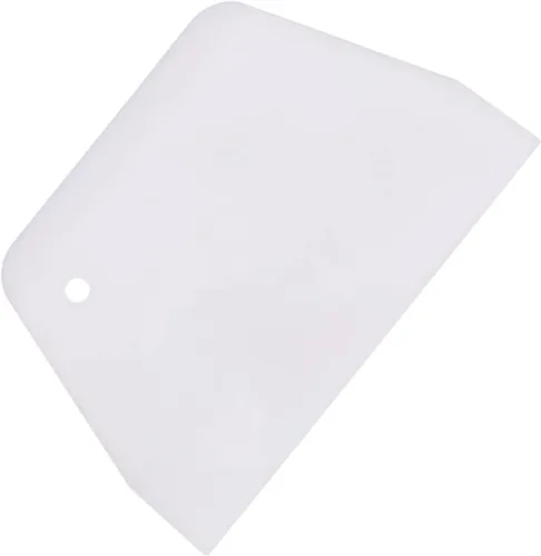 Miniatura 10 de 2 raspadores de plástico para tartas, tamaño grande, 8 x 5 pulgadas, raspador de tazón de masa flexible, antiadherente, herramienta de borde