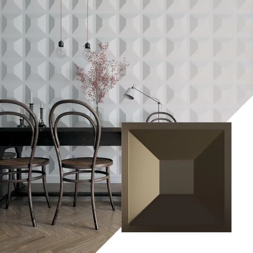Miniatura 33 de Ekena Millwork 11 7/8 pulgadas de ancho x 11 7/8 pulgadas de alto, Diane EnduraWall Panel decorativo de pared 3D, rosa champán