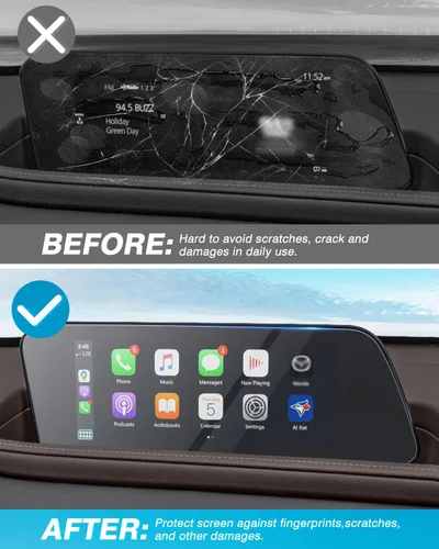 Miniatura 2 de Karltys Protector de pantalla mejorado de 2 piezas para Mazda 3/CX-30 2019-2025 2026 de 8.8 pulgadas [sin reflejos ni huellas dactilares]