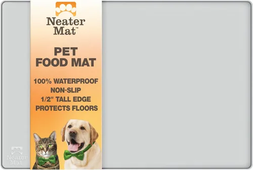 Miniatura 5 de Neater Pet Brands Neater Mat - Tapetes para mascotas para comida y agua, tapete de silicona impermeable, bandeja de alimentación, tapete de comida
