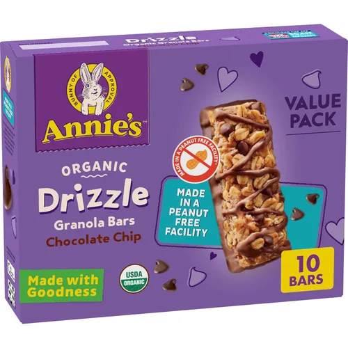 Miniatura 12 de Annie's Barras de granola masticables orgánicas, chispas de chocolate, 12 unidades (paquete de 6)