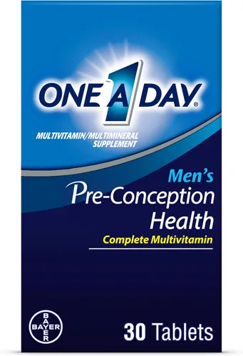 One A Day Multivitamínico de salud preconcepcional para hombres para apoyar el esperma saludable, suplemento para hombres con vitamina C, vitamina