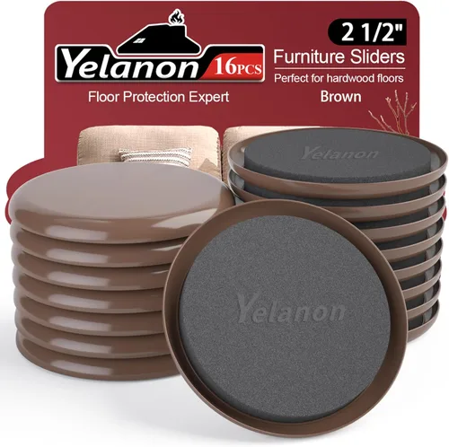 Miniatura 15 de Yelanon Deslizadores de muebles para alfombra, 20 almohadillas móviles resistentes de 3 1/2 pulgadas, deslizadores para muebles en alfombra
