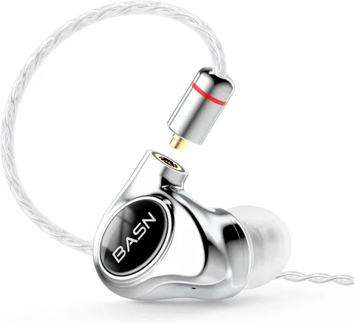 Miniatura 11 de BASN Metalen PRO 4 Drivers Auriculares intraurales para músicos, auriculares con cancelación de ruido y graves mejorados con carcasa de metal CNC