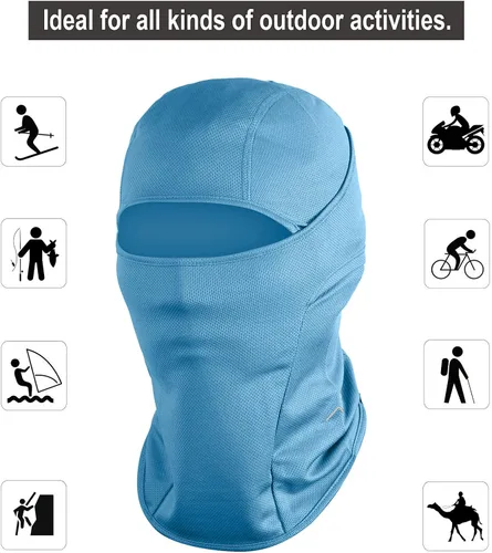 Miniatura 2 de TRAILSIDE SUPPLY CO Pasamontañas cortavientos máscara de esquí para hombres mujeres capucha para el sol táctica ligera motocicleta ciclismo carrera