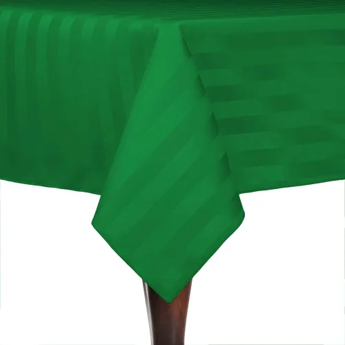 Miniatura 17 de Ultimate Textile Mantel rectangular de rayas satinadas, 59.8 x 90.2 in, color marrón oscuro