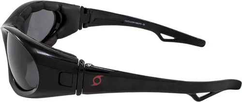 Miniatura 4 de Hurricane Eyewear Category-5 Water-Sports Floating Goggles Interchangeable to Sunglasses Black Frame w/Polarized Smoke Lens