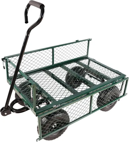 Miniatura 5 de Con un remolque de cuatro ruedas con un lado desmontable de doble cubierta, el coche de red multifuncional de acero resistente se puede utilizar