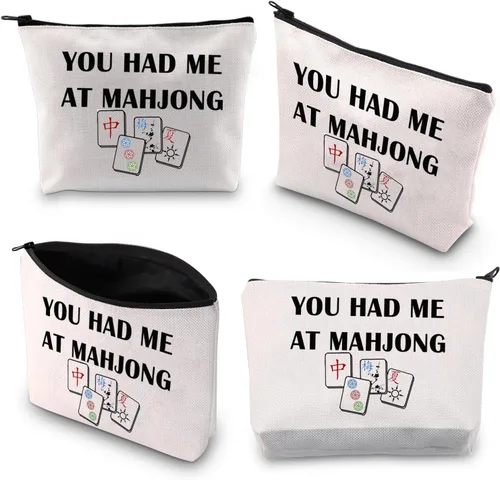 Miniatura 7 de BDPWSS Divertido Mahjong Mahjong Bolsa de Mahjong Amante Regalo Mahjong Azulejos Bolsa Mahjong Chica Cosméticos Bolsa Mahjong Juego de mesa Bolsa