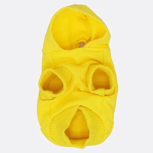 Miniatura 4 de LOPHIPETS Sudaderas con capucha de algodón para perros pequeños, chihuahua, ropa para cachorros, abrigo para clima frío, color amarillo, XS