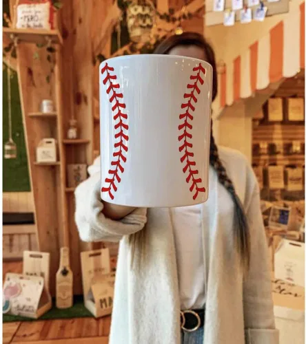 Miniatura 4 de Dnuiyses - Taza de béisbol novedosa para amantes del béisbol, mujeres, hombres, fanáticos de los deportes de béisbol, regalo divertido para amantes