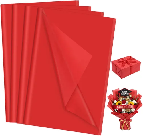Miniatura 7 de woric 160 hojas de papel de seda rosa para bolsas de regalo de 20 x 14 pulgadas, papel de seda de envoltura a granel para manualidades