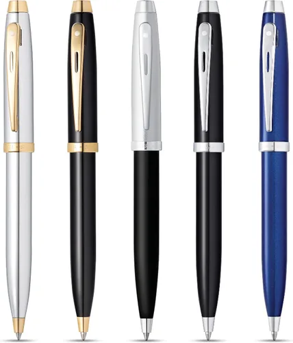 Miniatura 4 de Sheaffer 100 Bolígrafo de laca negra brillante con ribete cromado pulido