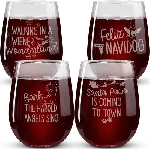 Miniatura 9 de Copas de vino de Navidad – Vaso de supervivencia navideño, está empezando a costar mucho como copas de vino sin tallo de Navidad, juego de 2 copas