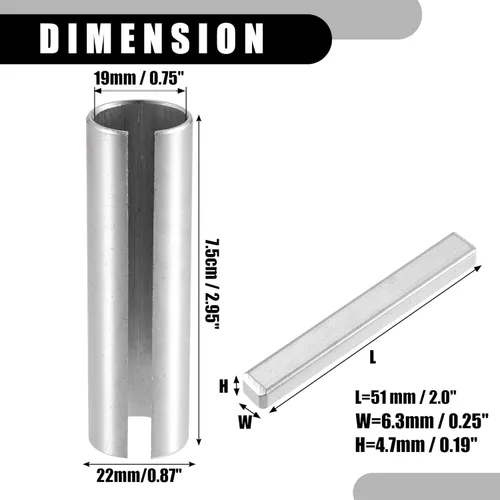 Miniatura 4 de 1 juego de adaptador universal de manga de cigüeñal de 3/4 a 7/8 pulgadas, adaptador de manga de cigüeñal para polea de motor de gasolina